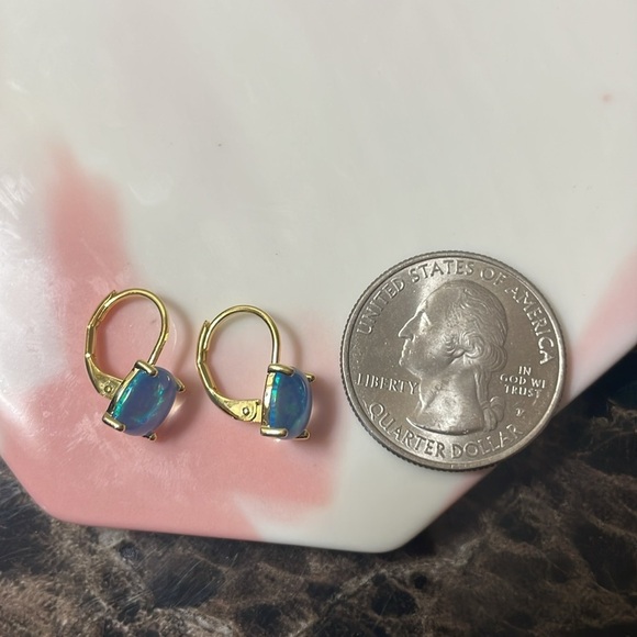 Blue Minimalist Earrings - Picture 6 of 9